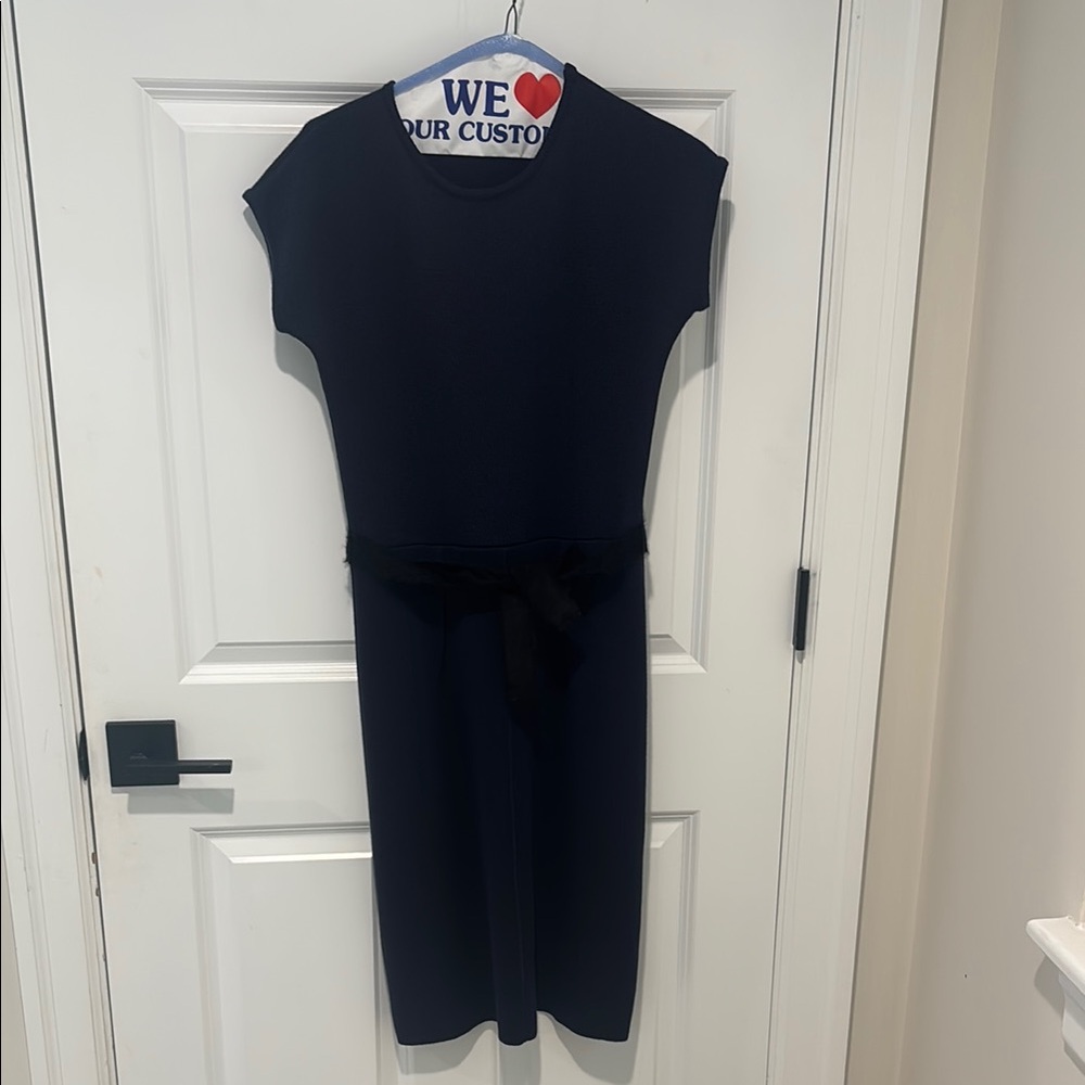 Elegant Navy Knit Dress